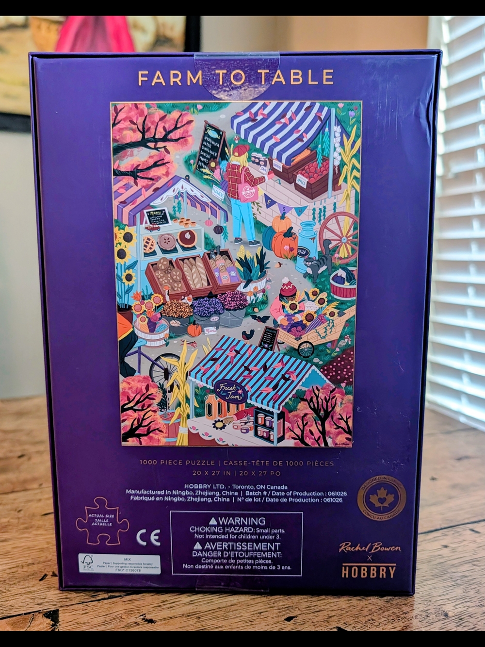 Farm to Table 1000-Piece Puzzle – Purple Box - Picture 2 of 2